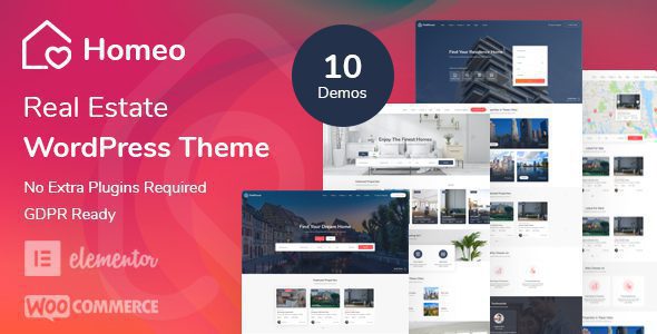 Homeo - Real Estate WordPress Theme 1 Homeo Real Estate WordPress Theme