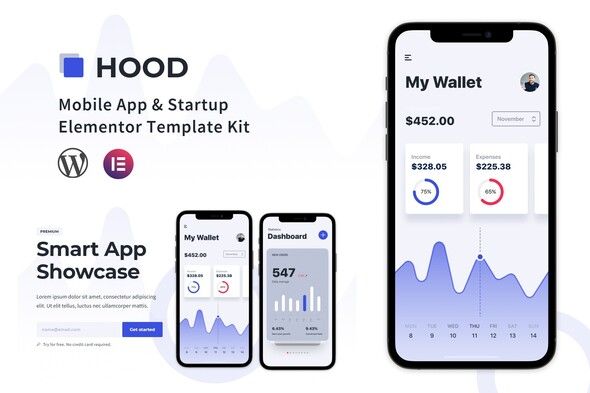 Hood – Mobile App & Startup Elementor Template Kit 1 Hood Mobile App & Startup Elementor Template Kit for WordPress
