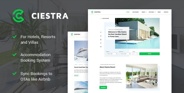 Hotel Booking WordPress Theme – Ciestra 1 Ciestra Hotel Booking WordPress Theme