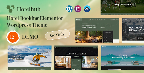 Hotelhub - Hotel Booking WordPress Theme 1 Hotelhub Hotel Booking Elementor WordPress Theme