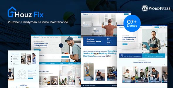 HouzFix - Plumber/ Handyman Services WordPress Theme 1 Houz Fix Plumber Handyman Services WordPress Theme