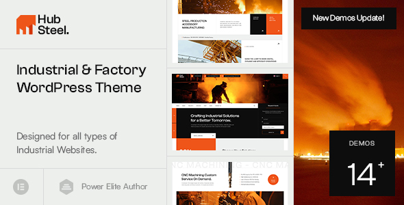 Hubsteel - Industry & Manufacturing Factory Theme 1 Hubsteel Industry & Manufacturing Factory WordPress Theme