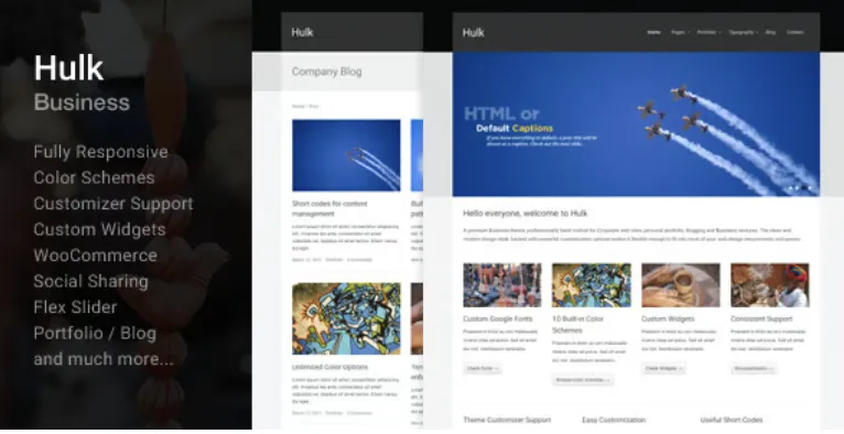 Hulk Business/Portfolio Wordpress Theme 1 Hulk Business/Portfolio WordPress Theme
