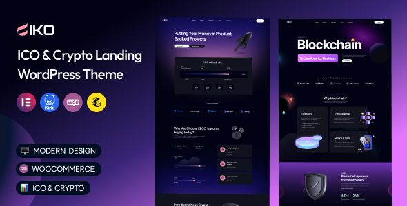 IKO - ICO & Crypto Landing WordPress Theme 1 IKO - ICO & Crypto Landing WordPress Theme