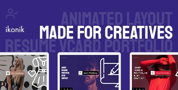 Ikonik – Resume vCard WordPress Theme 1 Ikonik – Resume v Card WordPress Theme