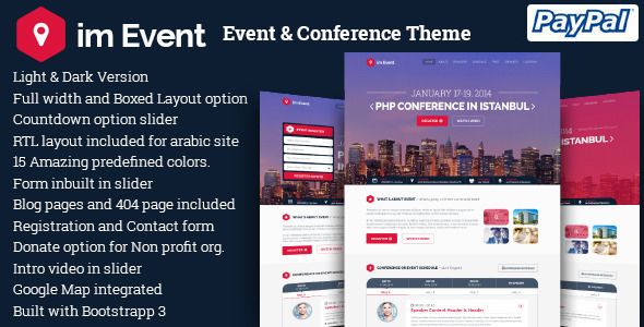 imEvent – Conference Meetup Festival Halloween Event WordPress Theme 1 im Event Event & Conference Theme