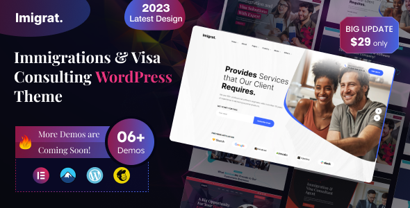 Imigrat - Immigration & Visa Consulting WordPress Theme 1 Imigrat WordPress Theme