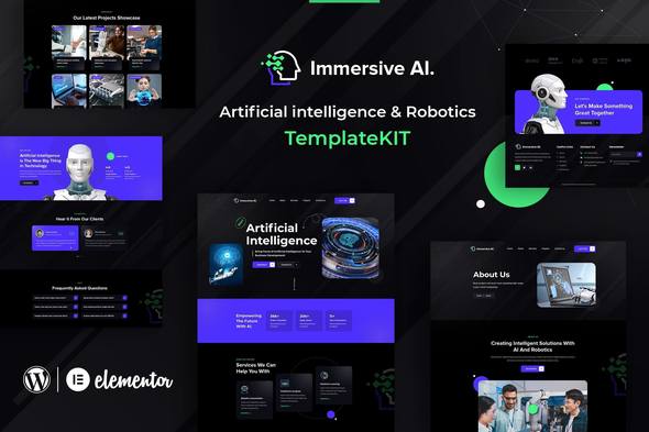 Immersive AI - Robotics Elementor Template Kit