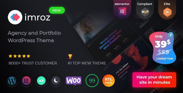 Imroz - Agency & Portfolio WordPress Theme 1 Imroz - Agency & Portfolio WordPress Theme
