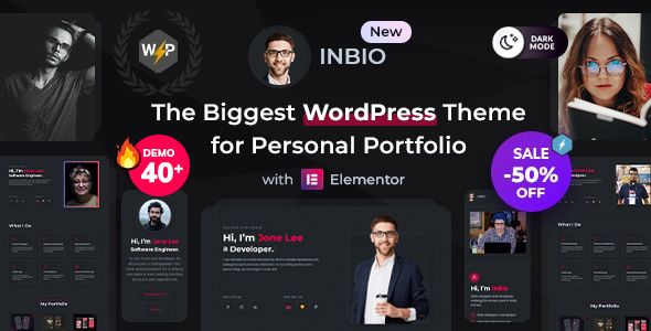 InBio – Personal Portfolio/CV WordPress Theme 1 In Bio – Personal Portfolio/CV WordPress Theme