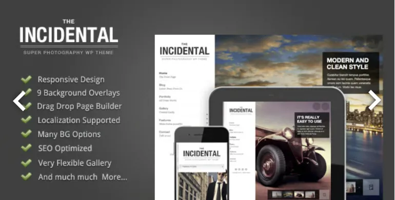 Incidental - Photography WordPress 1 Incidental WordPress Theme