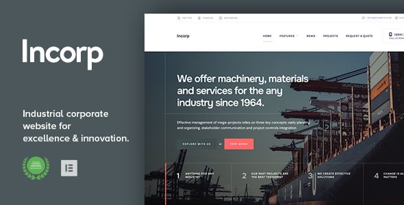 Incorp - Industrial, Factory & Corporate WordPress Theme 1 Incorp Industrial, Factory & Corporate WordPress Theme
