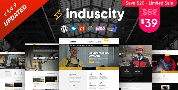 Induscity - Factory and Manufacturing WordPress Theme 1 Induscity Factory and Manufacturing WordPress Theme