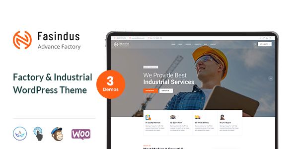 Industry & Factory WordPress Theme 1 Fasindus Factory & Industrial WordPress Theme