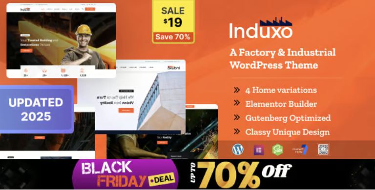Induxo – Industry WordPress Theme 1 Induxo – Industry WordPress Theme