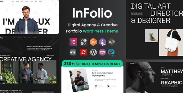 Infolio - Digital Agency & Creative Portfolio WordPress Elementor Theme 1 Infolio Digital Agency & Creative Portfolio WordPress Theme