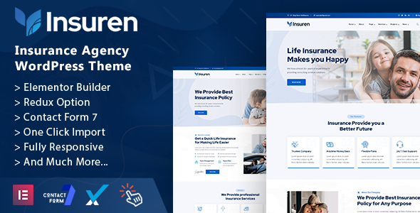 Insuren - Insurance Agency WordPress Theme 1 Insuren Insurance Agency WordPress Theme
