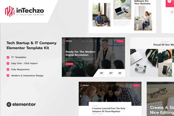 in Techzo - Startup & IT Company Elementor Template Kit