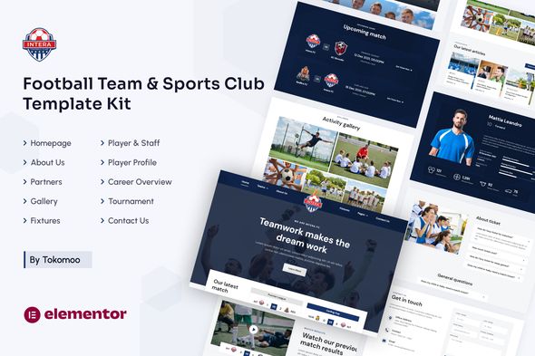 Intera - Football Team & Sports Club Elementor Template Kit 1 Intera Football Team & Sports Club WordPress Template Kit