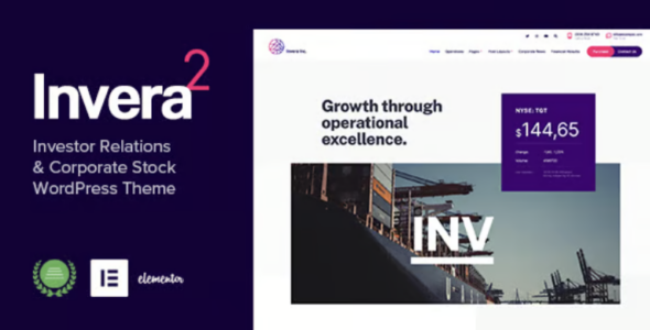Invera2 Investor Relations & Corporate Stock WordPress Theme