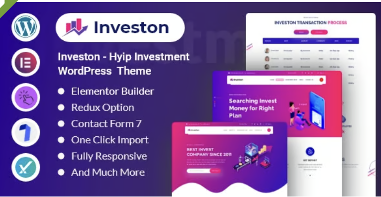 Investon - Investment Hyip & Business Consulting WordPress Theme Multipurpose 1 Investon - Hyip Investment WordPress Theme