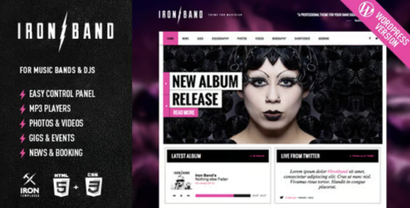 Iron Band WordPress Theme