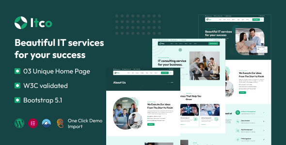 Itco - IT Solutions & Services WordPress Theme 1 Itco - IT Solutions & Services WordPress Theme