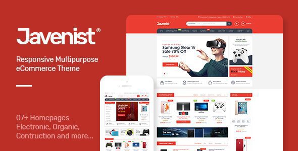 Javenist - Multipurpose eCommerce WordPress Theme 1 Javenist Responsive Multipurpose eCommerce WordPress Theme