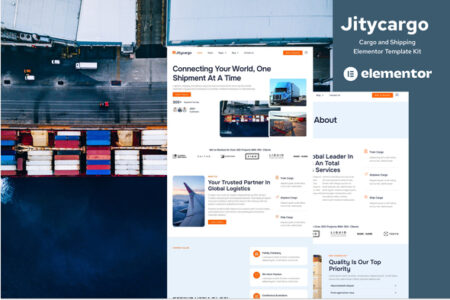 Jitycargo Logistic Cargo & Transportation Elementor Pro Template Kit