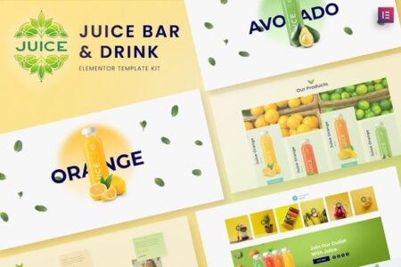 Juice Bar Drink Elementor Template Kit