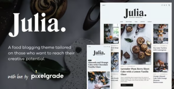 Julia – A Steady Food Blog WordPress Theme