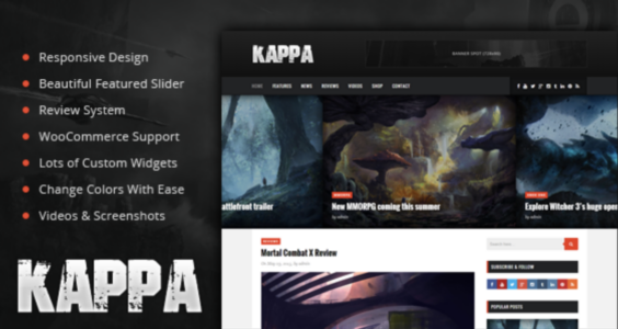 Kappa - A Gaming WordPress Theme