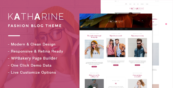 Katharine - Modern Fashion Blog Theme 1 Katharine - Modern Fashion Blog Theme WordPress Theme