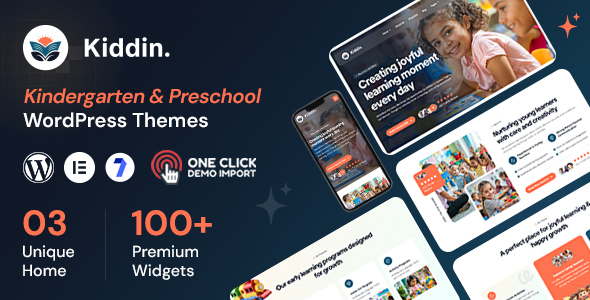 Kiddin - Kindergarten & Preschool WordPress Theme 1 Kiddin Kindergarten & Preschool WordPress Theme