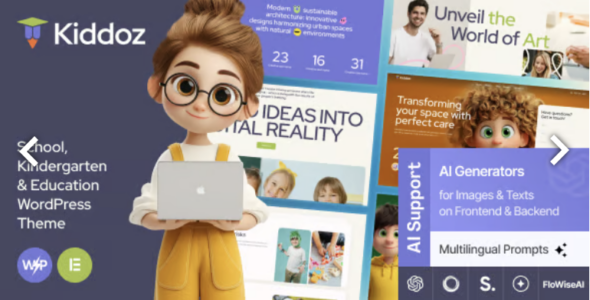 Kiddoz School Kindergarten Education WordPress Theme