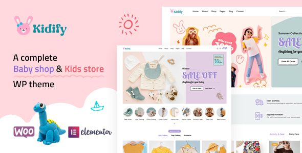 Kidify - Baby & Kids store eCommerce Woocommerce Theme 1 Kidify Baby & Kids store WP theme