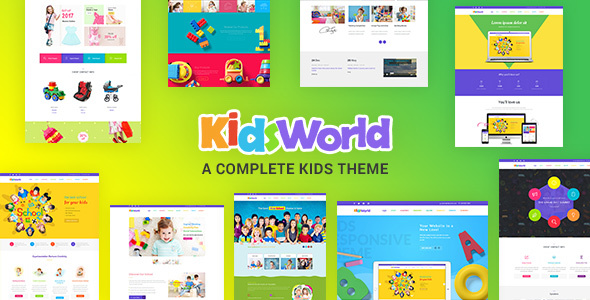 Kids Heaven - Children Education WordPress Theme 1 Kids World WordPress Theme