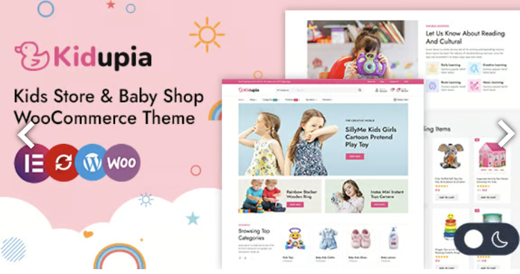 Kidupia - Kids Fashion & Toy Store WordPress WooCommerce Theme 1 Kidupia Kids Fashion & Toy Store WooCommerce Theme