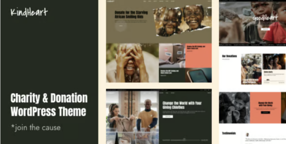 Kind Heart Charity and Donation WordPress Theme