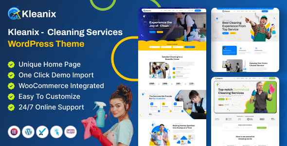 Kleanix - Cleaning Service WordPress Theme 1 Kleanix Cleaning Service WordPress Theme