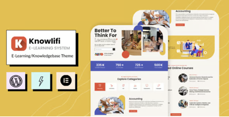 Knowlifi - E-Learning & AI Knowledgebase Theme 1 Knowlifi E-Learning & AI Knowledgebase Theme for WordPress