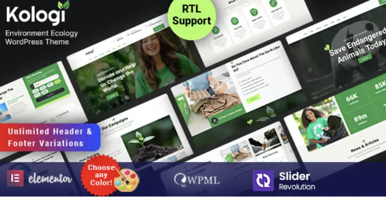 Kologi Pro – Environment Ecology WordPress Theme 1 Kologi Pro Environment Ecology WordPress Theme