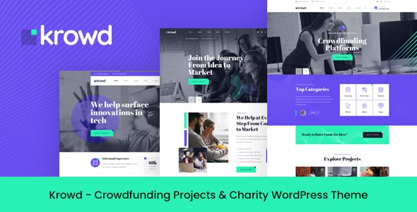 Krowd – Crowdfunding Charity WordPress Theme 1 Krowd – Crowdfunding Projects & Charity WordPress Theme