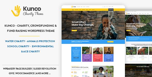 Kunco – Charity Fundraising WordPress Theme 1 Kunco – Charity Fundraising WordPress Theme
