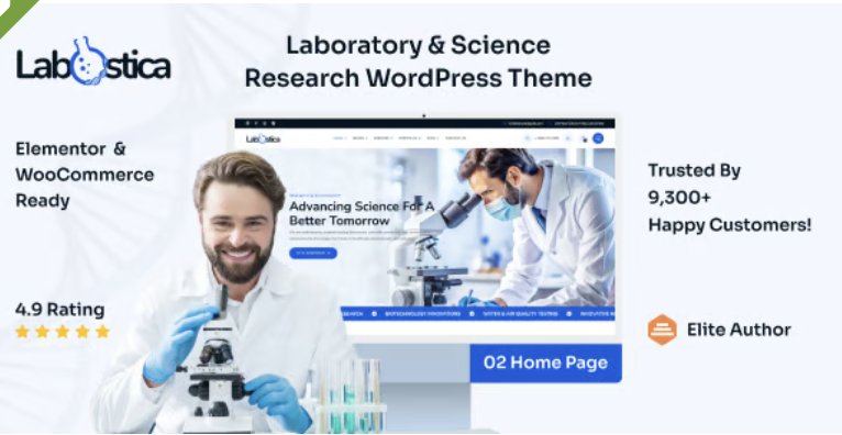Labstica - Laboratory & Science Research WordPress Theme 1 Labstica Laboratory & Science Research WordPress Theme