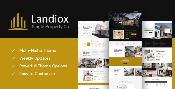 Landiox - Single Property WordPress Theme 1 Landiox Single Property WordPress Theme