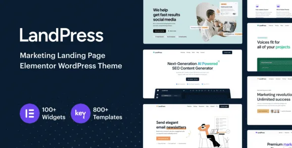 LandPress - Marketing Landing Page Elementor WordPress Theme 1 LandPress Marketing Landing Page Elementor WordPress Theme