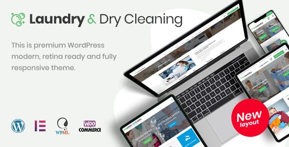 Laundry, Dry Cleaning Services WordPress Theme 1 Laundry & Dry Cleaning Services WordPress Theme