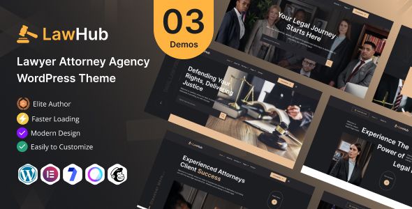 LawHub – Lawyer Attorney Agency WordPress Theme. 1 Law Hub Lawyer Attorney Agency WordPress Theme