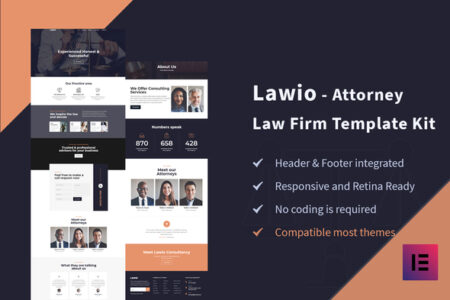 Lawio - Attorney Law Firm Template Kit